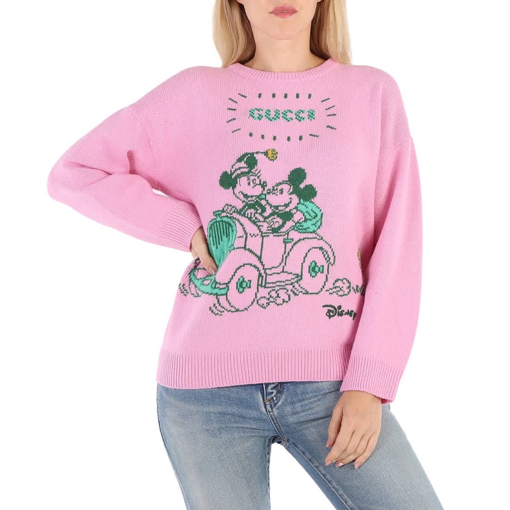Gucci x Disney Mickey and Minnie Mouse Pink Sweater - Picture 3 of 16